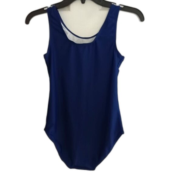 Osh Kosh B'gosh Girls 1 Piece Swimsuit Size 14 Sequin Heart Blue 4th of July - Picture 2 of 5